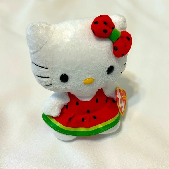 Hello Kitty Authentic TY Watermelon Beanie Baby. New With Tags - Picture 4 of 4